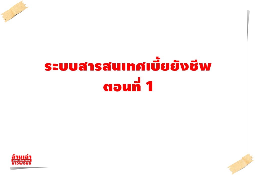 ระบบสารสนเทศเบี้ยยังชีพ ตอนที่ 1